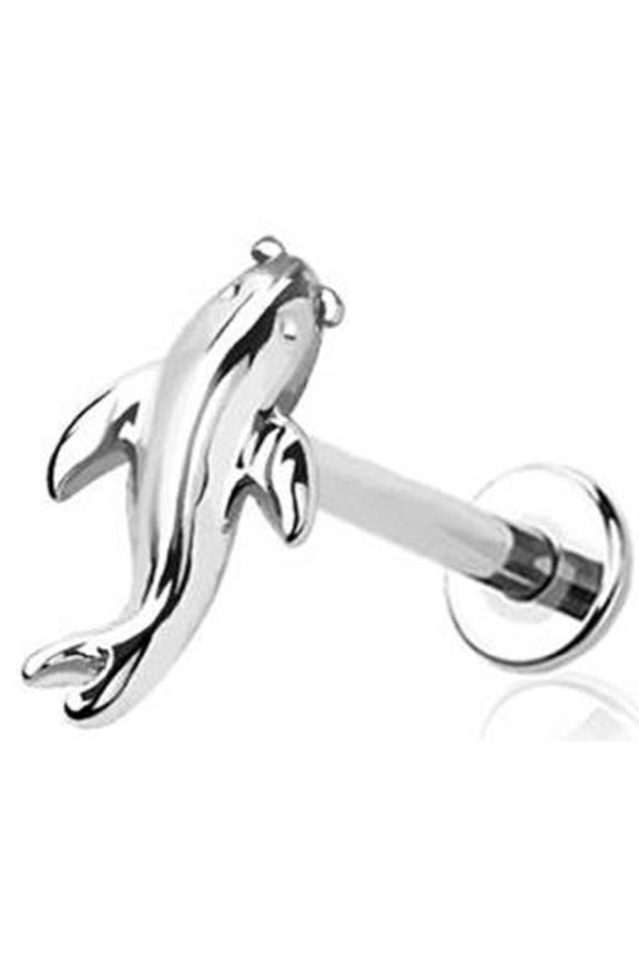 Labret  316L Surgical Steel Cartilage, KOI Fish Barbell Studs