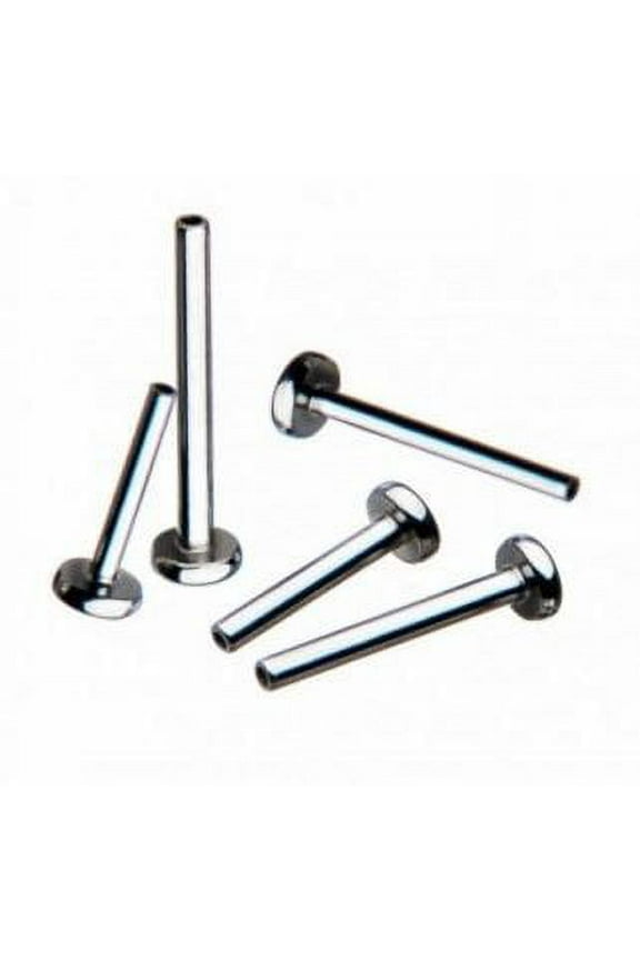 Labret Body Jewelry F136 Titanium Threadless 14 gauge Post High Polish 1/4"" (1.6*6mm)