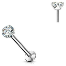 Surgical Steel CZ Gemmed Tree Ball Back Cartilage Helix Ring Surgical Steel CZ Gemmed Tree Ball Back Cartilage Helix Ring