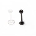 thumbnail image 1 of Labret Monroe 2pcs 16G 8mm Anodized Surgical Steel + Clear Lip Retainer, 1 of 7