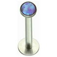 thumbnail image 1 of Labret Monroe Push In design with Soft Enamel Back for Comfort and Opalite Synth, 1 of 10