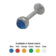 thumbnail image 1 of Labret Monroe Surgical Steel with UV Acrylic Design Bead - 6 Colors Available, 1 of 5