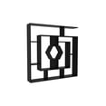 thumbnail image 1 of Labrina Geometric Open Shelves Bookcase, Black, 1 of 5