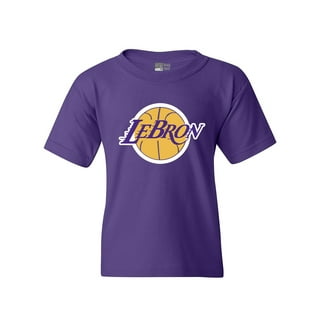 Shedd Shirts Long Sleeve Purple Los Angeles LeBron James LeBron Lonzo 19 inch T-Shirt Youth, Boy's, Size: Small