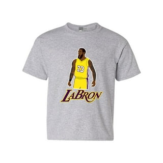 Nike Basketball NBA LA Lakers unisex Lebron James essential graphic t-shirt in white and purple