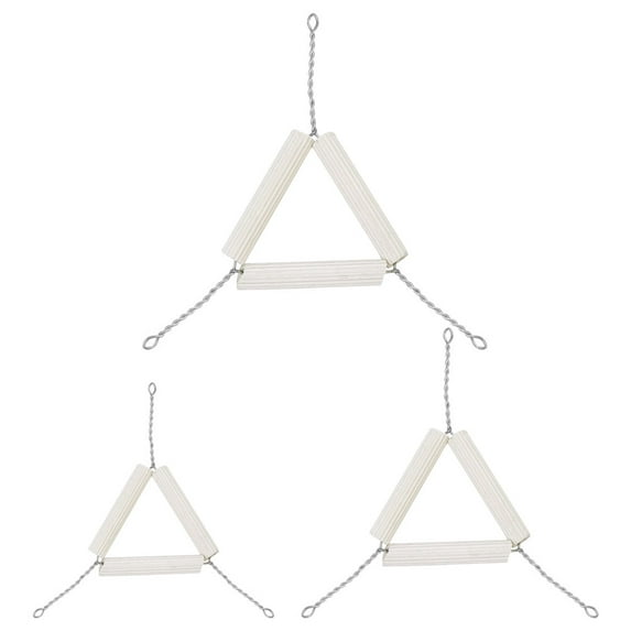 FRCOLOR 3Pcs White Triangle Crucible Holders Chemistry Heating Rack Laboratory Support