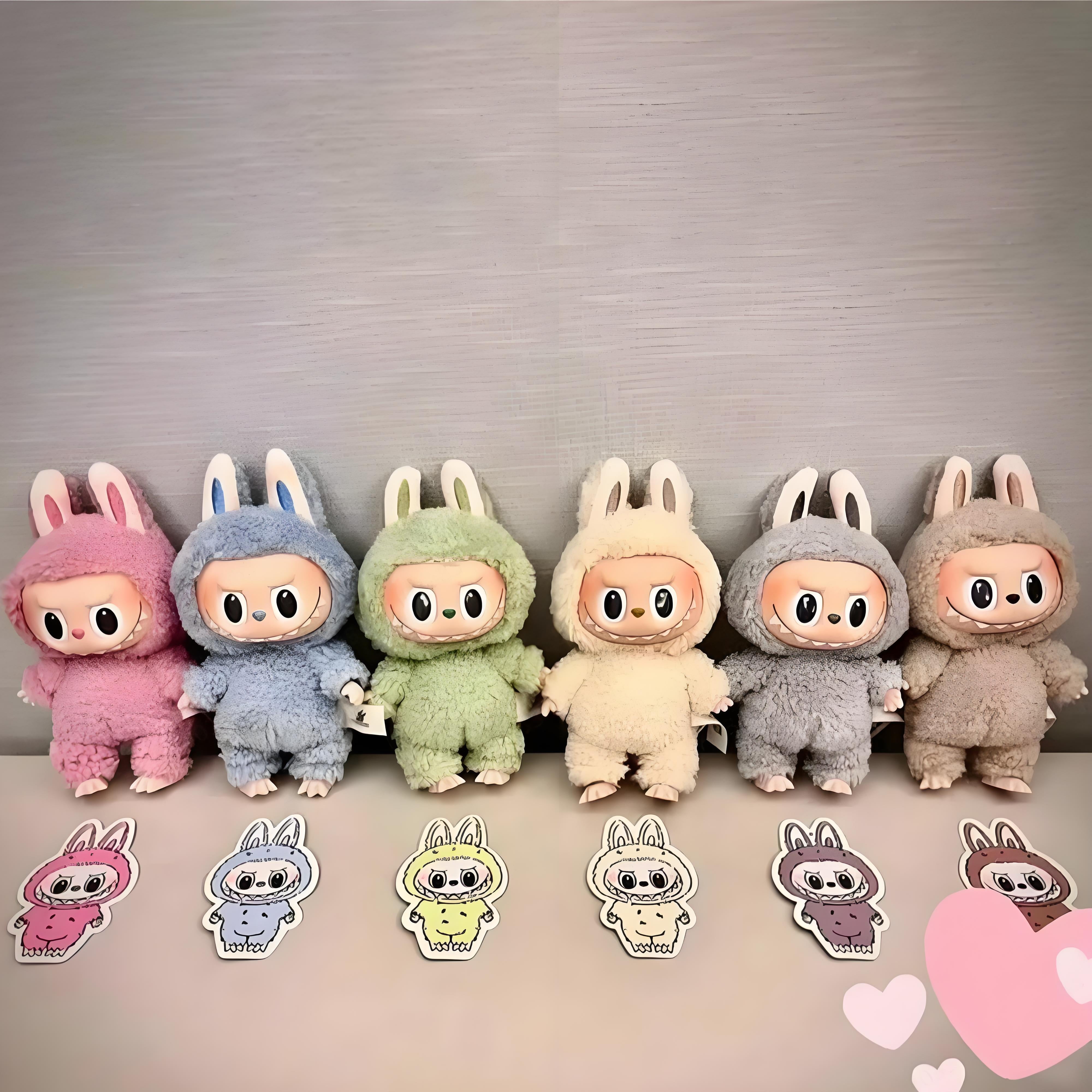 Labubu Doll,the Monsters Exciting Macaron Plush Dolls Figure Toy Boxes ...