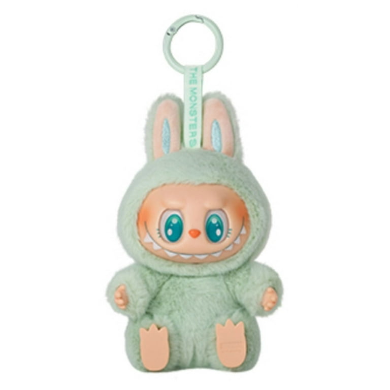 Labubu, Exciting Macaron Plush Plush Doll Green Toy Keychain