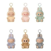 MOMFEI Labubu, Exciting Macaron Plush Plush Doll Green Toy Keychain Type Design Gift Etciting Macaron Plush Dolls Figure Toy BoX