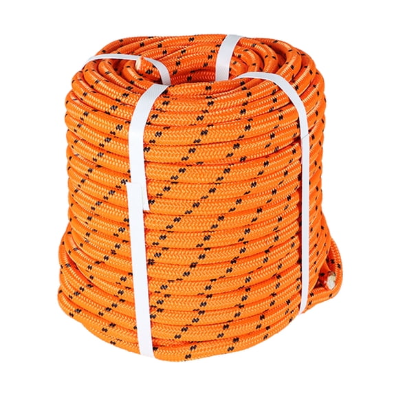 Labwork 1/2 Inch x 150 FT Double Braid Polyester Arborist Rigging Rope,Nylon Pulling Rope Arborist Rigging Rope Sailing Rope for Camping Swings Arborist Gardening Marine, Orange & Black