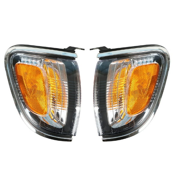 Labwork 1 Pair of Park Signal Corner Marker Lights with Black Trim Replacement for 2001-2004 Tacoma Pickup Truck 8162004090C0 8161004090C0 TO2521162 TO2520162