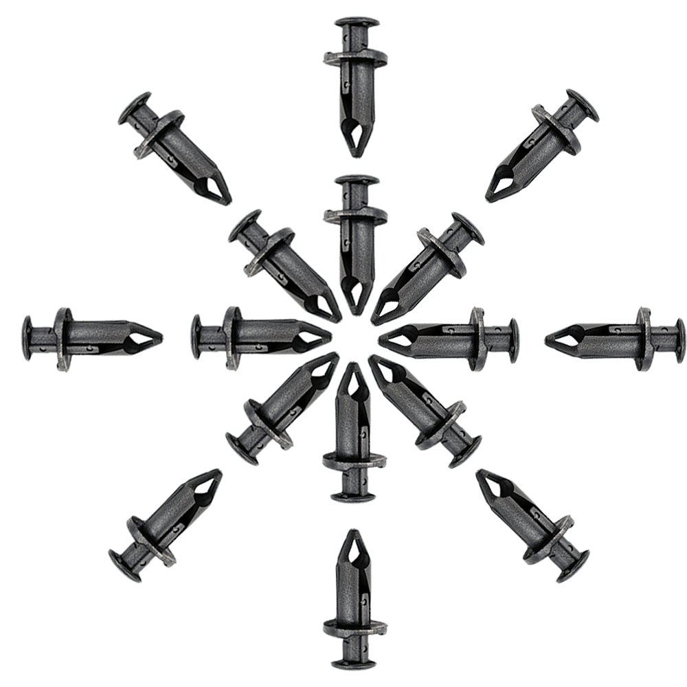 Azcarbro 100pc 8mm Hole Plastic Push Pin Rivets - Bumper Fender Retainer Clips For GM Ford Chrysler