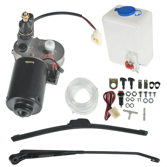Labwork 12V Electric Motor Universal UTV Windshield Wiper Kit with Windshield Washer Pump Kit Replacement for Polaris Ranger RZR 900 1000 Turbo Can Am X3 etc