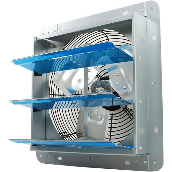 Labwork 16 inch Shutter Exhaust Fan, Exhaust Fan Wall Mounted, Automatic Aluminum Shutter Suitable for Garages Basement Attic