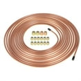 thumbnail image 1 of Labwork 25 FT 1/4 Brake Line Tubing Kit Copper Plating with Fittings, 1 of 5