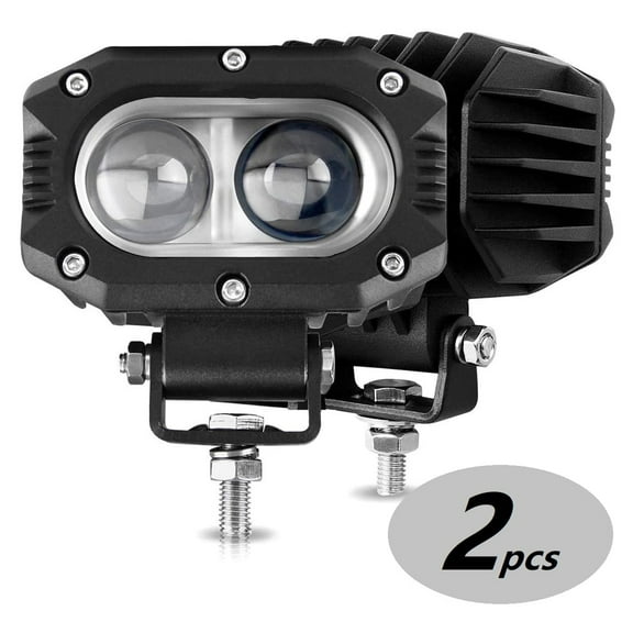 Labwork 2pcs 4-inch Square Super Bright LED Light Pod Bar Assembly, Off-Road Vehicle Modified Headlights, 4in x 2.5in, Suitable for Cars Trucks Boats