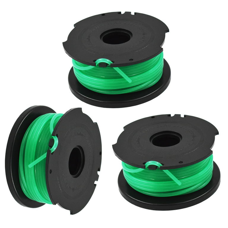 Labwork 3Pack 20ft 0.08 inch Autofeed String Trimmer Spools Green Weed Eater Lines Sf-080 Fit for Black & Decker GH3000 GH3000R LST540 LST540B Lawn