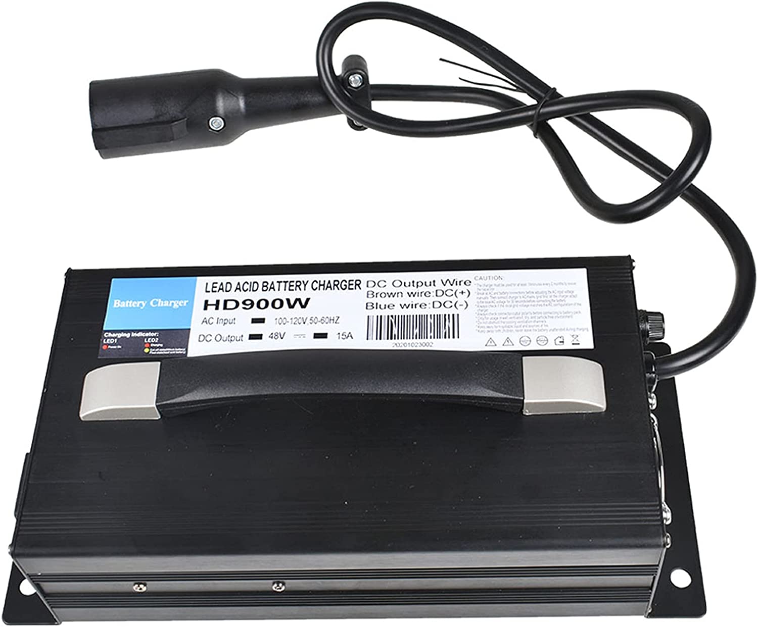 Labwork 48V 15A Round 3 - Pin Plug Battery Charger Replacement for Golf Cart Club Car Models