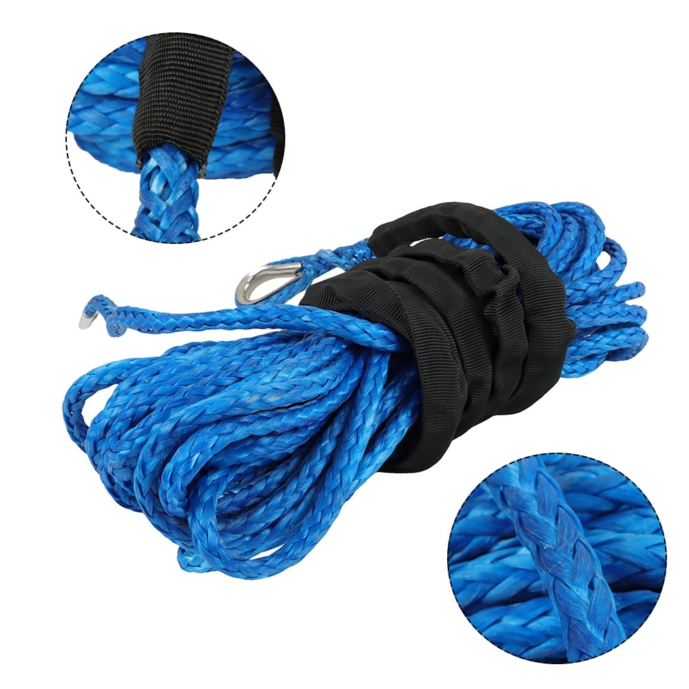 Labwork 5/16 Inches 50 Feet Synthetic Winch Rope Vehicle Traction Rope ...