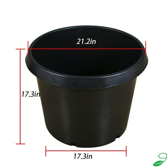 Labwork 5PCS 20gal HeavyDuty Premium Black Plastic Nursery Plant Container Garden Planter Pot Black
