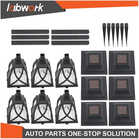 Labwork 6 Pack Waterproof Outdoor Led Solar Landscape Lights Pathway Lights