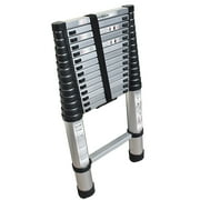 Labwork Aluminum Telescopic Extension Ladder Folding Step One-Button Inward Sliding Retraction 10.5FT / 3.2M Multi-Use Non-Slip