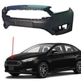 thumbnail image 1 of Labwork Black Front Bumper Cover Replacement for 2015-2018 Ford Focus S/se/sel/Titanium, 1 of 5