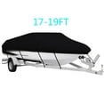 thumbnail image 1 of Labwork Boat Cover, 210D Oxford Fabric PU Coating, Suitable for 17-19ft V-Hull Tri-Hull Boats, Black, 1 of 6
