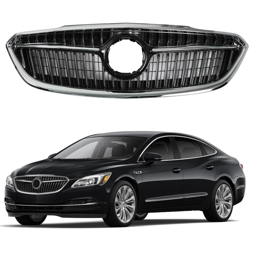 Front Upper Black Chrome Grlle For 2017-2018 Nssan Rogue Sport S SV