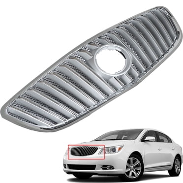 G-PLUS Front Upper Grille With Chrome Trim For 2016-2018 Buick Envision – Black, Direct Replacement
