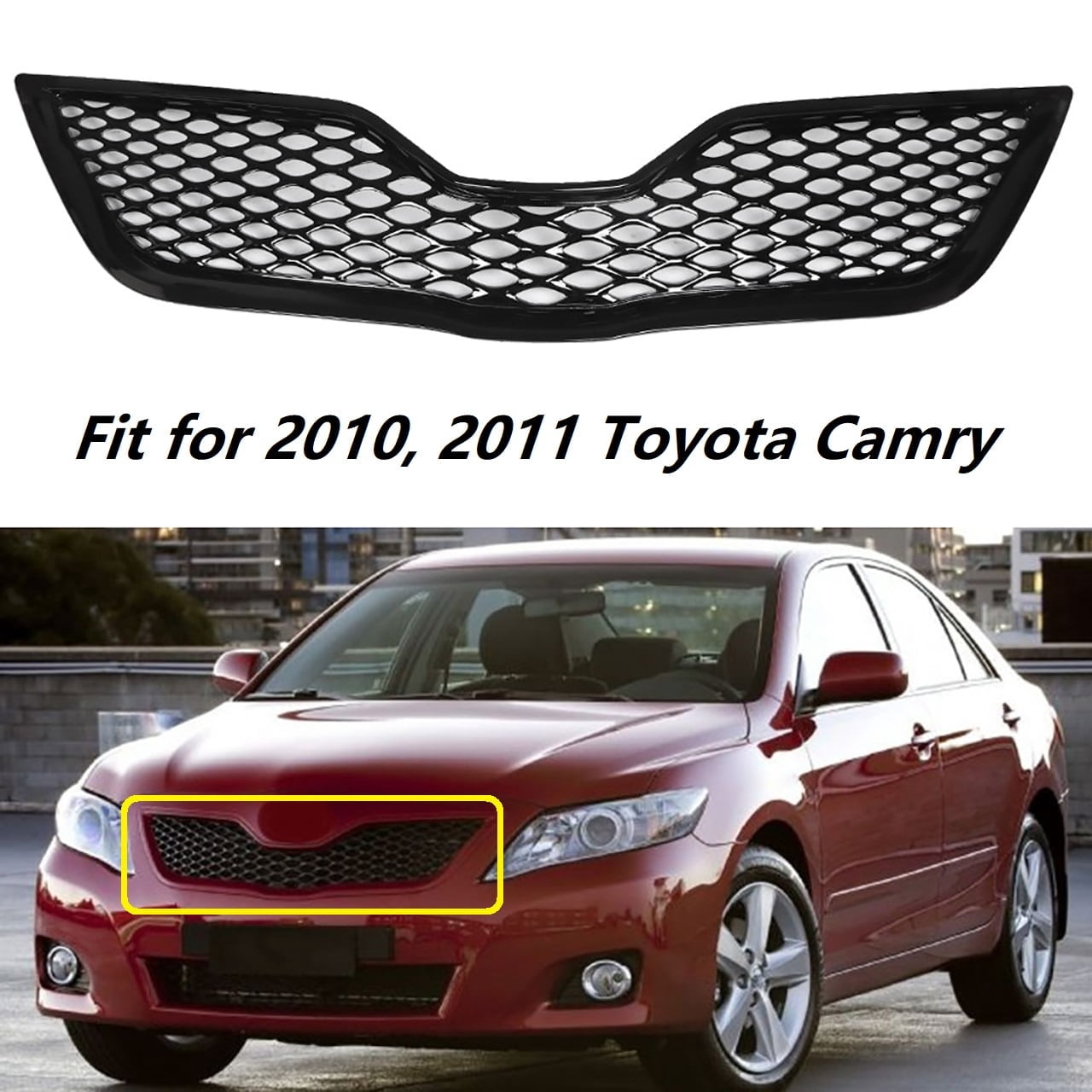 Labwork Front Bumper Grille Black Mesh Grill 5310106200C0 Fit for 2010 ...