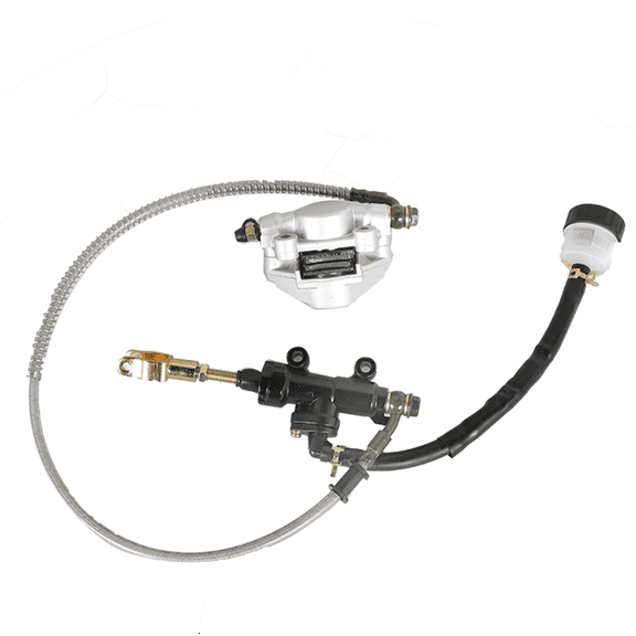 Labwork Go Kart Rear Hydraulic Brake Assembly Caliper Master Cylinder Replacement for 110cc 125cc 150cc 200cc 250cc ATV Quad Dune Buggy