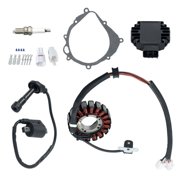 Labwork Ignition Coil 3341009F00 Spark Plug Regulator Rectifier 3280005F20 Stator 3210107G00 Fit for 2003 2004 2005 2006 2007 2008 Suzuki Quadsport Z400 LTZ400 2x4