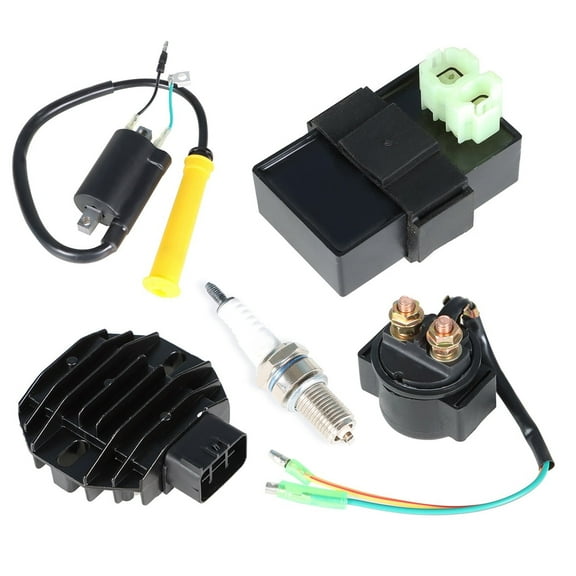 Labwork Ignition Coil Spark Plug CDI Box Starter Relay Rectifier Kit Fit for 1999 2000 2001 2002 2003 2004 Honda Sportrax TRX400EX
