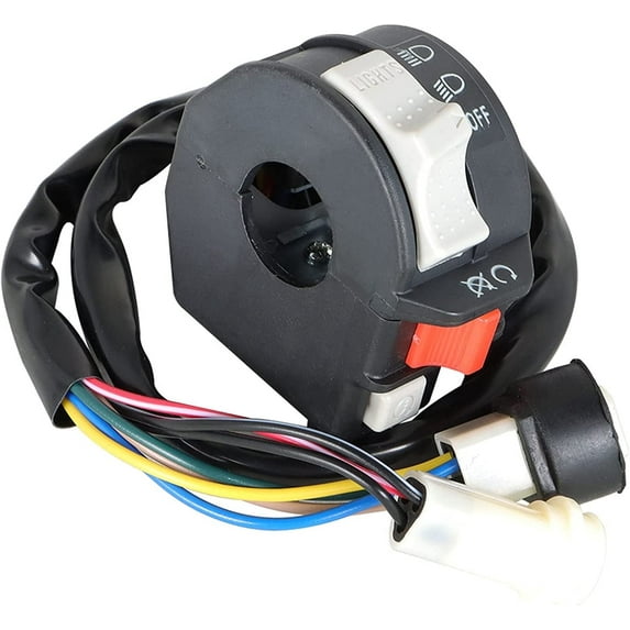 Labwork Left Handlebar Control Engine Start Run Off Headlight Switch Replacement for Yamaha Big Bear 350 YFM35F 1987-1992 / Warrior 350 YFM 350X 1987-1995 59V-83973-09-00