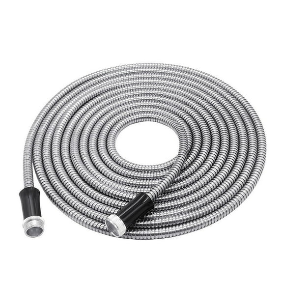Labwork NEW 50FT Stainless Steel Metal Garden Water Hose Pipe Flexible Lightweight