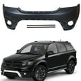 thumbnail image 1 of Labwork Primered Front Plastic Bumper Cover Fascia Replacement for 2011-2017 Dodge Journey with Fog Lamp Hole 5YB55TZZAB, 1 of 5
