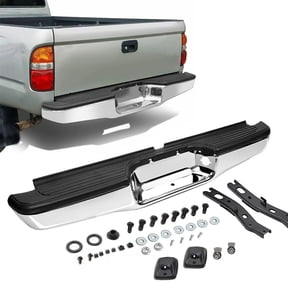 Labwork Rear Step Bumper Kit Fit for 1995-2004 Toyota Tacoma Truck Pickups, Chrome Stainless Steel