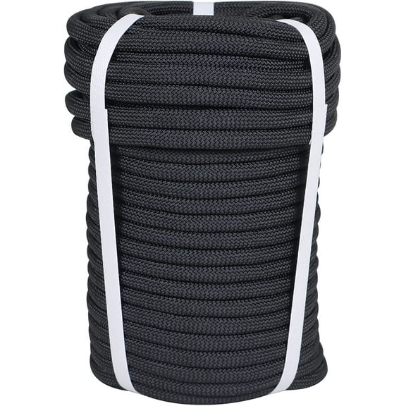 Labwork Strong Pulling Rope, High Strength Polyester Rope, 3/8IN x 100FT, Arborist Bull Rope for Tree Working, Swing, Camping and Tent Guide Lines