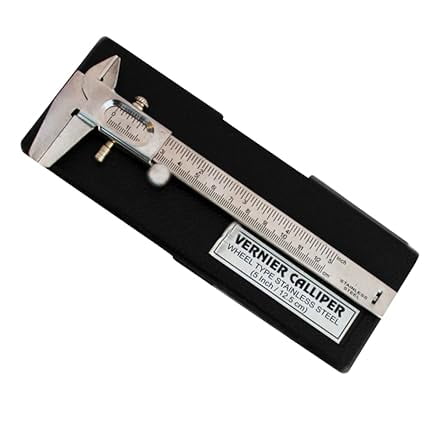 Labworld Stainless steel Vernier Caliper Slide Calliper Measures upto 12.5cm with plastic box pack of 1