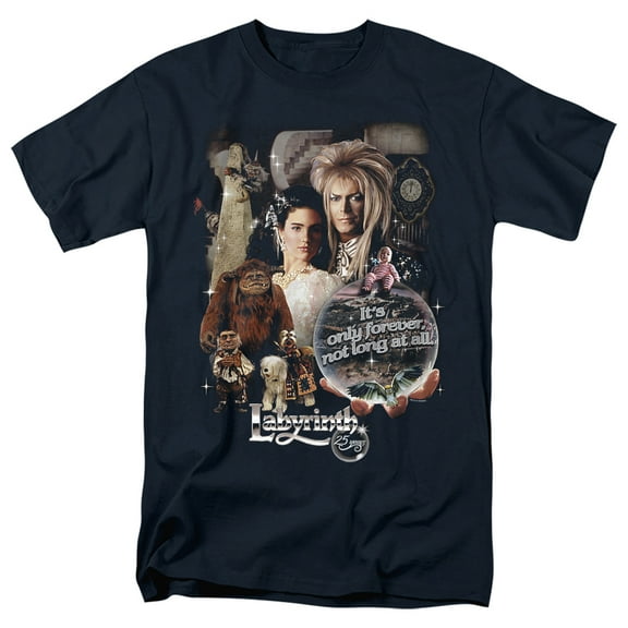 Labyrinth 25 Years Of Magic Unisex Adult T Shirt, Navy, 4X-Large