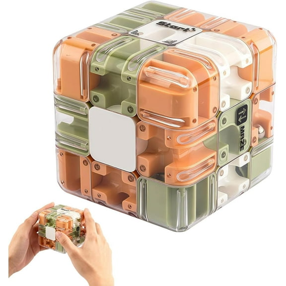 Labyrinth 3D Puzzle Maze Cube, 3D Maze Puzzle Cube for Stress Relief Logic Development, Educational Focus Game for Adults