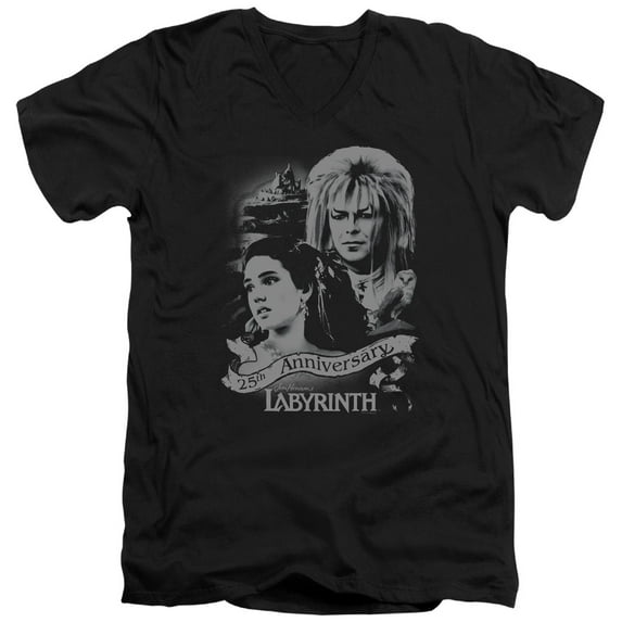 Labyrinth Anniversary S/S Adult V-Neck Black