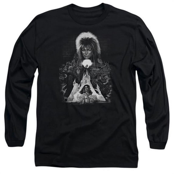Labyrinth-Castle Long Sleeve Adult 18-1 Tee- Black - Medium