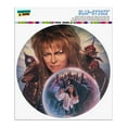 thumbnail image 1 of Labyrinth Crystal Ball Goblin King Jareth David Bowie Automotive Car Window Locker Circle Bumper Sticker, 1 of 7