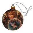 thumbnail image 1 of Labyrinth Crystal Ball Goblin King Jareth David Bowie Wood Christmas Tree Holiday Ornament, 1 of 7