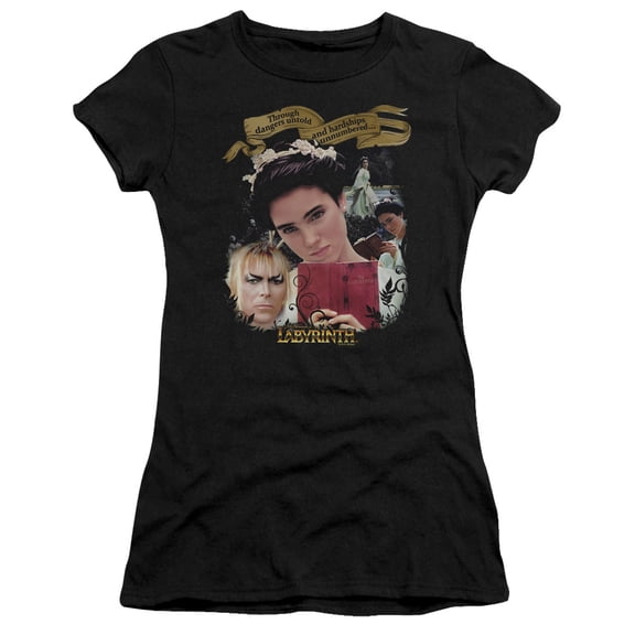 Labyrinth Dangers Untold S/S Junior Women's T-Shirt Sheer Black