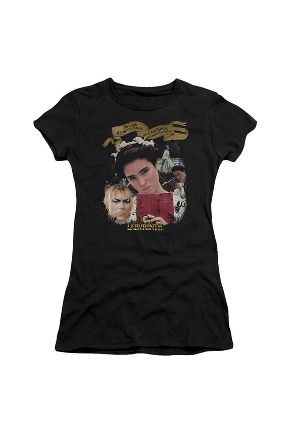 Labyrinth Dangers Untold S/S Junior Women's T-Shirt Sheer Black