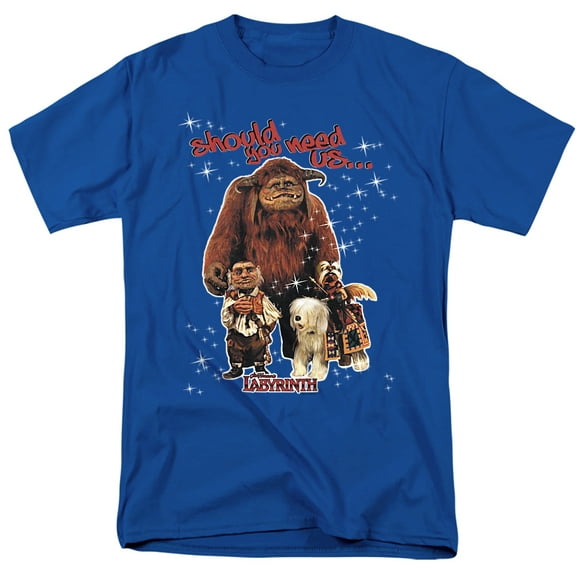 Labyrinth Friends Movie Hoggle Ludo Sir Didymus T Shirt & Stickers (Royal) Small
