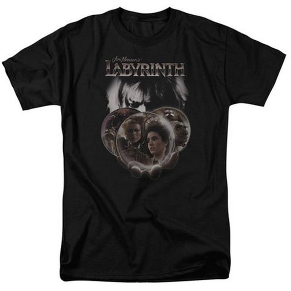 Labyrinth-Globes Short Sleeve Adult 18-1 Tee - Black - Small